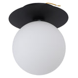 White Glass Globe Ceiling Light 18cm Diameter G9 Base Globe Shape Ceiling Lamp for Hallway Entrance 85‑265V