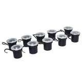 10pcs In Ground Light IP65 Waterproof Recessed LED Ground Lamp for Garden Lawn Deck 85‑265V Warm Light In Australia - Darrahopens