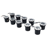 10pcs In Ground Light IP65 Waterproof Recessed LED Ground Lamp for Garden Lawn Deck 85‑265V Warm Light