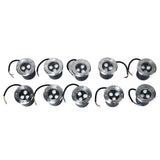 10pcs In Ground Light IP65 Waterproof Recessed LED Ground Lamp for Garden Lawn Deck 85‑265V Warm Light
