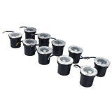 10pcs In Ground Light IP65 Waterproof Recessed LED Ground Lamp for Garden Lawn Deck 85‑265V Warm Light