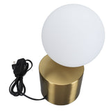 Table Lamp Ball Lampshade Modern Glass Nightstand Light Shade with Metal Base for G9 Bulb for Bedroom