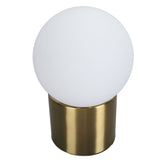 Table Lamp Ball Lampshade Modern Glass Nightstand Light Shade with Metal Base for G9 Bulb for Bedroom