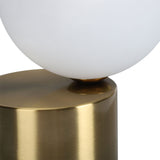 Table Lamp Ball Lampshade Modern Glass Nightstand Light Shade with Metal Base for G9 Bulb for Bedroom