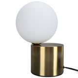 Table Lamp Ball Lampshade Modern Glass Nightstand Light Shade with Metal Base for G9 Bulb for Bedroom