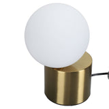 Table Lamp Ball Lampshade Modern Glass Nightstand Light Shade with Metal Base for G9 Bulb for Bedroom