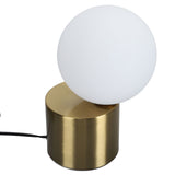 Table Lamp Ball Lampshade Modern Glass Nightstand Light Shade with Metal Base for G9 Bulb for Bedroom