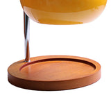 Candle Warmer Lamp Dimmable Retro Decorative Aromatherapy Candle Melter Melting Lamp for Bedroom Study Round Plate Orange