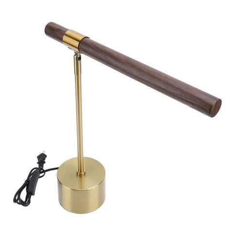 Wood Grain LED Desk Lamp with Plug Adjustable Light Head Modern Simple Foldable LED Reading Table Lamp for Bedroom Study In Australia - Darrahopens