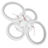 Modern LED Ceiling Light 4 Rings 3 Color Dimmable Acrylic Ceiling Light Fixtures 38W Modern Chandelier for Living Room Bedroom Kitchen 4 Rings White 3 Color Dimming In Australia - Darrahopens