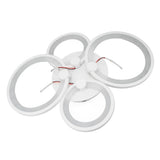 Modern LED Ceiling Light 4 Rings 3 Color Dimmable Acrylic Ceiling Light Fixtures 38W Modern Chandelier for Living Room Bedroom Kitchen 4 Rings White 3 Color Dimming