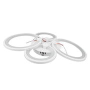 Modern LED Ceiling Light 4 Rings 3 Color Dimmable Acrylic Ceiling Light Fixtures 38W Modern Chandelier for Living Room Bedroom Kitchen 4 Rings White 3 Color Dimming