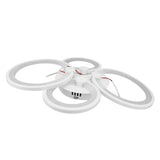 Modern LED Ceiling Light 4 Rings 3 Color Dimmable Acrylic Ceiling Light Fixtures 38W Modern Chandelier for Living Room Bedroom Kitchen 4 Rings White 3 Color Dimming