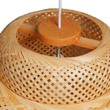 Farmhouse Pendant Light E27 Chinese Wood Woven Lantern Hanging Ceiling Light Fixture for Home Hotel Tea Room 85 to 265V