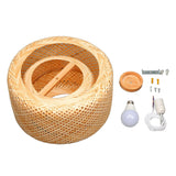 Farmhouse Pendant Light E27 Chinese Wood Woven Lantern Hanging Ceiling Light Fixture for Home Hotel Tea Room 85 to 265V