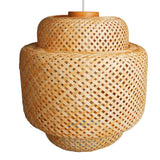 Farmhouse Pendant Light E27 Chinese Wood Woven Lantern Hanging Ceiling Light Fixture for Home Hotel Tea Room 85 to 265V