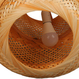 Farmhouse Pendant Light E27 Chinese Wood Woven Lantern Hanging Ceiling Light Fixture for Home Hotel Tea Room 85 to 265V