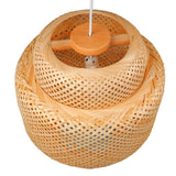 Farmhouse Pendant Light E27 Chinese Wood Woven Lantern Hanging Ceiling Light Fixture for Home Hotel Tea Room 85 to 265V