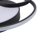 Modern LED Ceiling Light Dimmable Contemporary Black Flush Mount Ceiling Light Fixture for Bedroom Kitchen Study Room 100‑265V 40cm/15.7in, 40W