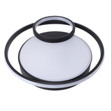 Modern LED Ceiling Light Dimmable Contemporary Black Flush Mount Ceiling Light Fixture for Bedroom Kitchen Study Room 100‑265V 40cm/15.7in, 40W
