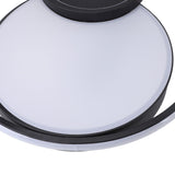 Modern LED Ceiling Light Dimmable Contemporary Black Flush Mount Ceiling Light Fixture for Bedroom Kitchen Study Room 100‑265V 40cm/15.7in, 40W