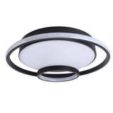 Modern LED Ceiling Light Dimmable Contemporary Black Flush Mount Ceiling Light Fixture for Bedroom Kitchen Study Room 100‑265V 40cm/15.7in, 40W
