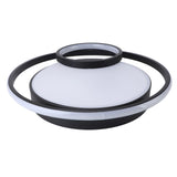 Modern LED Ceiling Light Dimmable Contemporary Black Flush Mount Ceiling Light Fixture for Bedroom Kitchen Study Room 100‑265V 40cm/15.7in, 40W