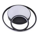 Modern LED Ceiling Light Dimmable Contemporary Black Flush Mount Ceiling Light Fixture for Bedroom Kitchen Study Room 100‑265V 40cm/15.7in, 40W