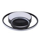 Modern LED Ceiling Light Dimmable Contemporary Black Flush Mount Ceiling Light Fixture for Bedroom Kitchen Study Room 100‑265V 40cm/15.7in, 40W