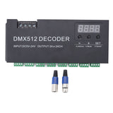 DMX Decoder 24 Channel Digital Display Dimming Driver LED DMX512 Controller for RGB Strip Light DC 5‑24V In Australia - Darrahopens