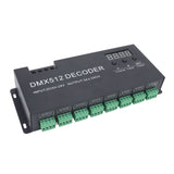 DMX Decoder 24 Channel Digital Display Dimming Driver LED DMX512 Controller for RGB Strip Light DC 5‑24V