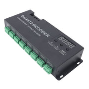 DMX Decoder 24 Channel Digital Display Dimming Driver LED DMX512 Controller for RGB Strip Light DC 5‑24V