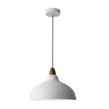 Modern Pendant Light Fixture Iron Japanese Style Hanging Ceiling Lamp for Kitchen Island Dining Room Bar Office White 35x19cm/13.8x7.5in