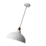 Modern Pendant Light Fixture Iron Japanese Style Hanging Ceiling Lamp for Kitchen Island Dining Room Bar Office White 35x19cm/13.8x7.5in