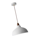 Modern Pendant Light Fixture Iron Japanese Style Hanging Ceiling Lamp for Kitchen Island Dining Room Bar Office White 35x19cm/13.8x7.5in