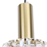 Crystal Pendant Light Modern Light Luxury Elegant Gold Adjustable Height Crystal Island Lighting for Kitchen Dining Room Bedroom 85‑265V Hardwired In Australia - Darrahopens