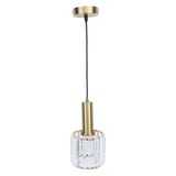 Crystal Pendant Light Modern Light Luxury Elegant Gold Adjustable Height Crystal Island Lighting for Kitchen Dining Room Bedroom 85‑265V Hardwired