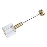 Crystal Pendant Light Modern Light Luxury Elegant Gold Adjustable Height Crystal Island Lighting for Kitchen Dining Room Bedroom 85‑265V Hardwired