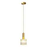 Crystal Pendant Light Modern Light Luxury Elegant Gold Adjustable Height Crystal Island Lighting for Kitchen Dining Room Bedroom 85‑265V Hardwired
