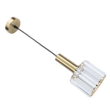 Crystal Pendant Light Modern Light Luxury Elegant Gold Adjustable Height Crystal Island Lighting for Kitchen Dining Room Bedroom 85‑265V Hardwired