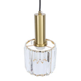 Crystal Pendant Light Modern Light Luxury Elegant Gold Adjustable Height Crystal Island Lighting for Kitchen Dining Room Bedroom 85‑265V Hardwired