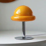 Bedside Table Lamp USB 3 Color Dimmable Cute Creative Mushroom Desk Lamp for Living Room Bedroom Orange