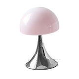 Mushroom Shape Table Lamp Glass Iron Warm Light USB Modern Bedside Nightstand Lamp for Bedroom Living Room Pink In Australia - Darrahopens