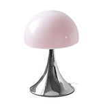 Mushroom Shape Table Lamp Glass Iron Warm Light USB Modern Bedside Nightstand Lamp for Bedroom Living Room Pink In Australia - Darrahopens