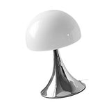 Mushroom Shape Table Lamp Glass Iron Warm Light USB Modern Bedside Nightstand Lamp for Bedroom Living Room White