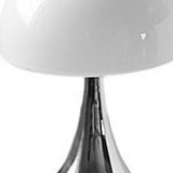 Mushroom Shape Table Lamp Glass Iron Warm Light USB Modern Bedside Nightstand Lamp for Bedroom Living Room White