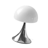 Mushroom Shape Table Lamp Glass Iron Warm Light USB Modern Bedside Nightstand Lamp for Bedroom Living Room White