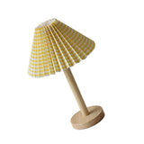 LED Bedside Lamp Minimalist Night Light USB Powered Decorative Desk Lamp for Bedroom Study Room Yellow Check