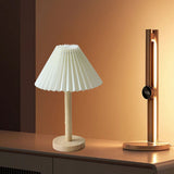 LED Bedside Lamp Minimalist Night Light USB Powered Decorative Desk Lamp for Bedroom Study Room Beige White