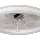 Ceiling Fan Light Lamp Variable Frequency 3000 4000 6500K Stepless Dimming Adjustable Silent for Bedroom Round L 110V